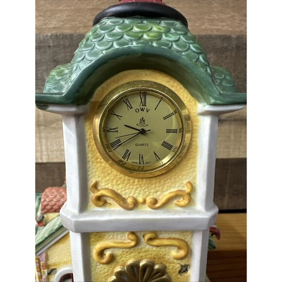 VTG Christmas PartyLite Olde World Village #4 Clock Tower - Picture 2 of 7